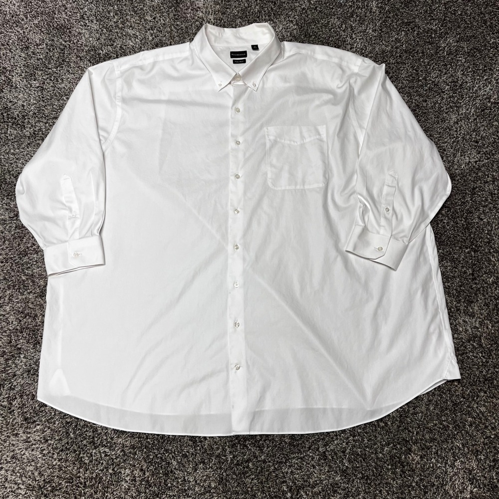 Rochester Mens‎ White Non-Iron Cotton Button Down Dress Shirt Size 22 34/35